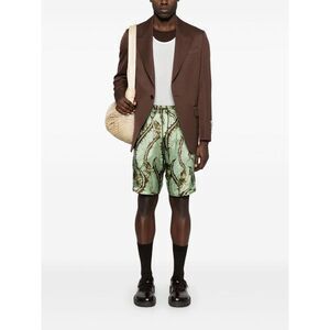 DRIES VAN NOTEN Printed Silk Shorts Men 606 Pants